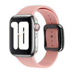 Schwarzes Silikon-Uhrenarmband mit Dornschließe für Apple Watch Series 7 41mm / 6&SE&5&4 40mm / 3&2&1 38mm