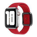 Schwarzes Silikon-Uhrenarmband mit Dornschließe für Apple Watch Series 7 41mm / 6&SE&5&4 40mm / 3&2&1 38mm