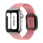 Schwarzes Silikon-Uhrenarmband mit Dornschließe für Apple Watch Series 7 41mm / 6&SE&5&4 40mm / 3&2&1 38mm