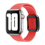 Schwarzes Silikon-Uhrenarmband mit Dornschließe für Apple Watch Series 7 41mm / 6&SE&5&4 40mm / 3&2&1 38mm
