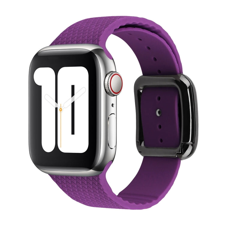 Schwarzes Silikon-Uhrenarmband mit Dornschließe für Apple Watch Series 7 41mm / 6&SE&5&4 40mm / 3&2&1 38mm