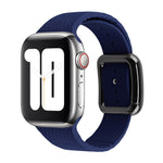 Schwarzes Silikon-Uhrenarmband mit Dornschließe für Apple Watch Series 7 41mm / 6&SE&5&4 40mm / 3&2&1 38mm