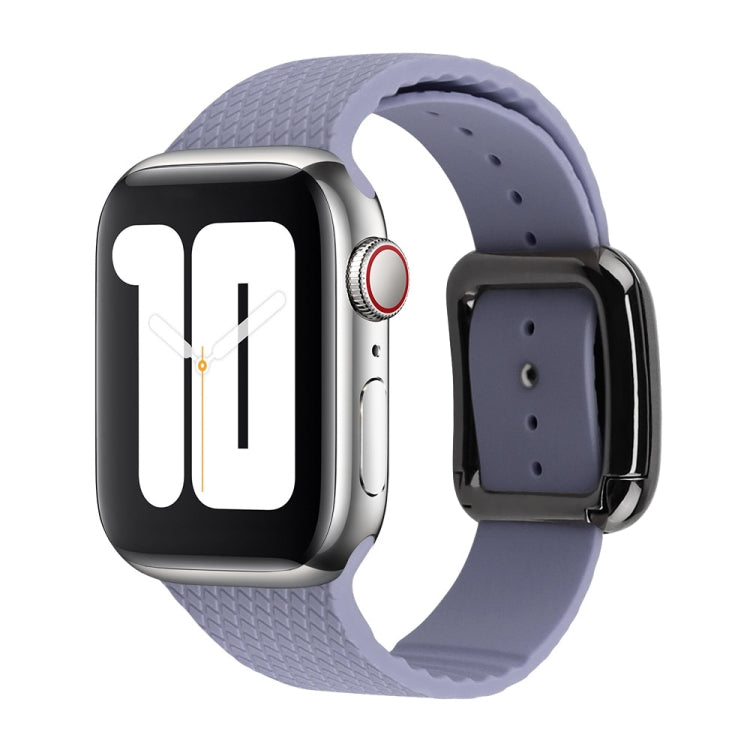 Schwarzes Silikon-Uhrenarmband mit Dornschließe für Apple Watch Series 7 41mm / 6&SE&5&4 40mm / 3&2&1 38mm
