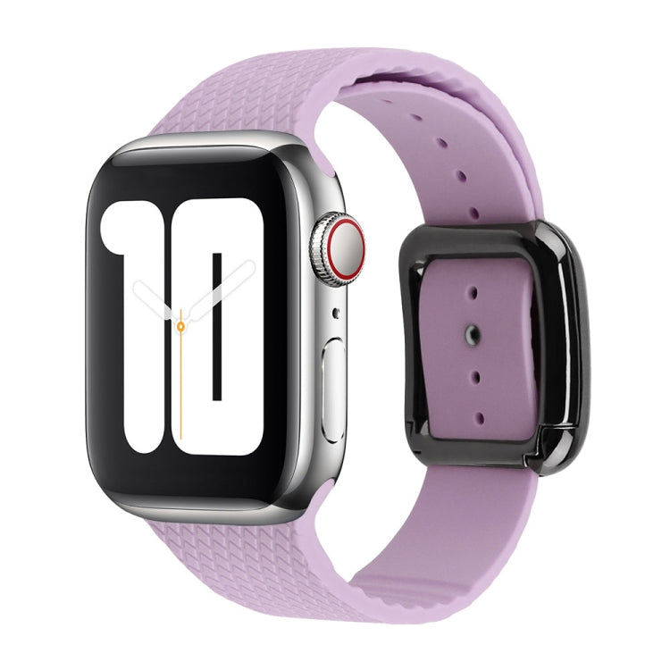 Schwarzes Silikon-Uhrenarmband mit Dornschließe für Apple Watch Series 7 41mm / 6&SE&5&4 40mm / 3&2&1 38mm