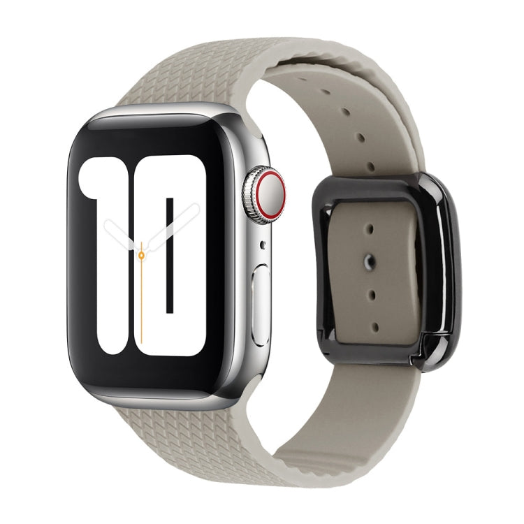 Schwarzes Silikon-Uhrenarmband mit Dornschließe für Apple Watch Series 7 41mm / 6&SE&5&4 40mm / 3&2&1 38mm