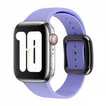 Schwarzes Silikon-Uhrenarmband mit Dornschließe für Apple Watch Series 7 41mm / 6&SE&5&4 40mm / 3&2&1 38mm
