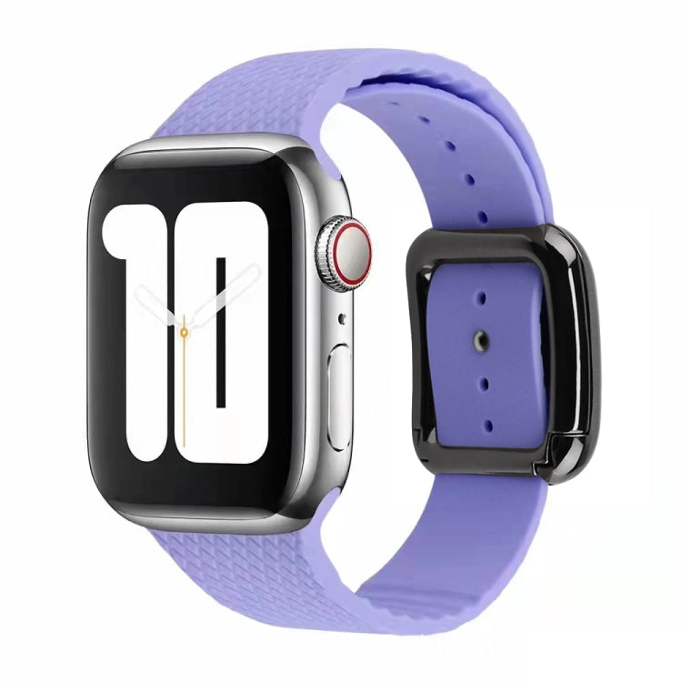 Schwarzes Silikon-Uhrenarmband mit Dornschließe für Apple Watch Series 7 41mm / 6&SE&5&4 40mm / 3&2&1 38mm