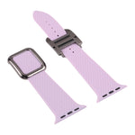 Schwarzes Silikon-Uhrenarmband mit Dornschließe für Apple Watch Series 7 41mm / 6&SE&5&4 40mm / 3&2&1 38mm