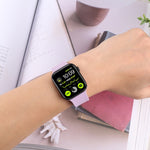 Schwarzes Silikon-Uhrenarmband mit Dornschließe für Apple Watch Series 7 41mm / 6&SE&5&4 40mm / 3&2&1 38mm