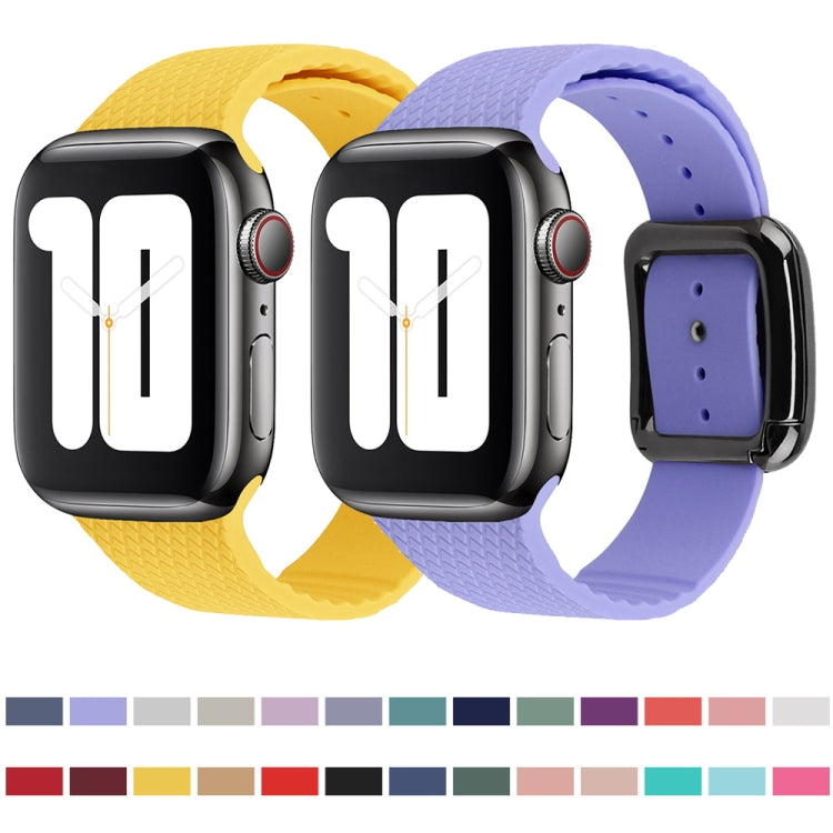 Schwarzes Silikon-Uhrenarmband mit Dornschließe für Apple Watch Series 7 41mm / 6&SE&5&4 40mm / 3&2&1 38mm