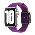 Black Buckle Silicone Watchband For Apple Watch Series, 7 45mm / 6&SE&5&4 44mm / 3&2&1 42mm