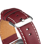 Umweltfreundliches Armband aus echtem Leder, passend für Apple Watch Series 5