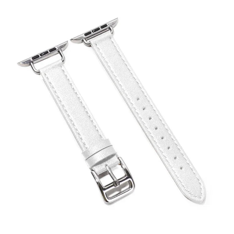 14 mm breites Armband aus Rindsleder für Apple Watch Series 7 (41 mm), 6, SE, 5, 4 (40 mm), 3, 2, 1 (38 mm) und 7 (45 mm), 6, SE, 5, 4 (44 mm) sowie 3, 2, 1 (42 mm).