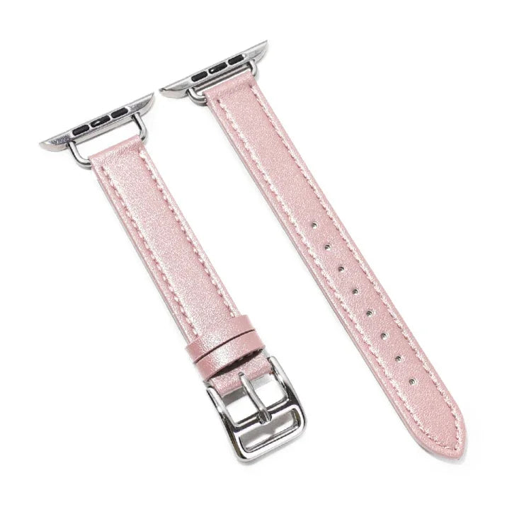 14 mm breites Armband aus Rindsleder für Apple Watch Series 7 (41 mm), 6, SE, 5, 4 (40 mm), 3, 2, 1 (38 mm) und 7 (45 mm), 6, SE, 5, 4 (44 mm) sowie 3, 2, 1 (42 mm).