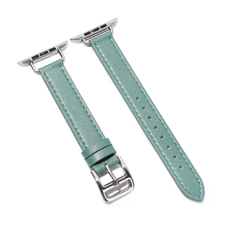 14 mm breites Armband aus Rindsleder für Apple Watch Series 7 (41 mm), 6, SE, 5, 4 (40 mm), 3, 2, 1 (38 mm) und 7 (45 mm), 6, SE, 5, 4 (44 mm) sowie 3, 2, 1 (42 mm).