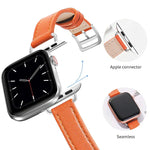 14 mm breites Armband aus Rindsleder für Apple Watch Series 7 (41 mm), 6, SE, 5, 4 (40 mm), 3, 2, 1 (38 mm) und 7 (45 mm), 6, SE, 5, 4 (44 mm) sowie 3, 2, 1 (42 mm).