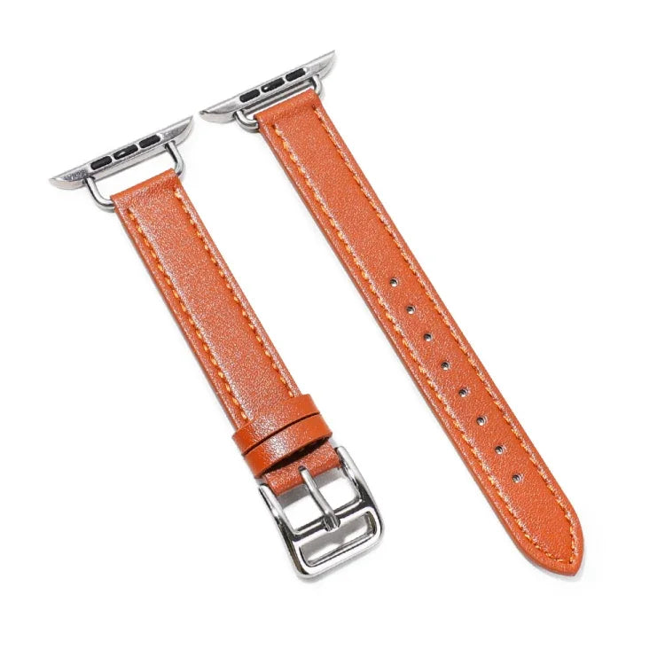 14 mm breites Armband aus Rindsleder für Apple Watch Series 7 (41 mm), 6, SE, 5, 4 (40 mm), 3, 2, 1 (38 mm) und 7 (45 mm), 6, SE, 5, 4 (44 mm) sowie 3, 2, 1 (42 mm).
