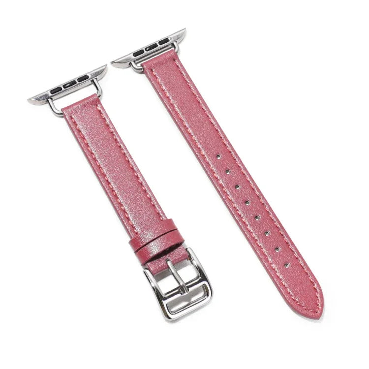 14 mm breites Armband aus Rindsleder für Apple Watch Series 7 (41 mm), 6, SE, 5, 4 (40 mm), 3, 2, 1 (38 mm) und 7 (45 mm), 6, SE, 5, 4 (44 mm) sowie 3, 2, 1 (42 mm).
