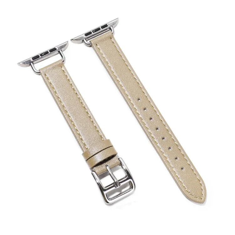14 mm breites Armband aus Rindsleder für Apple Watch Series 7 (41 mm), 6, SE, 5, 4 (40 mm), 3, 2, 1 (38 mm) und 7 (45 mm), 6, SE, 5, 4 (44 mm) sowie 3, 2, 1 (42 mm).