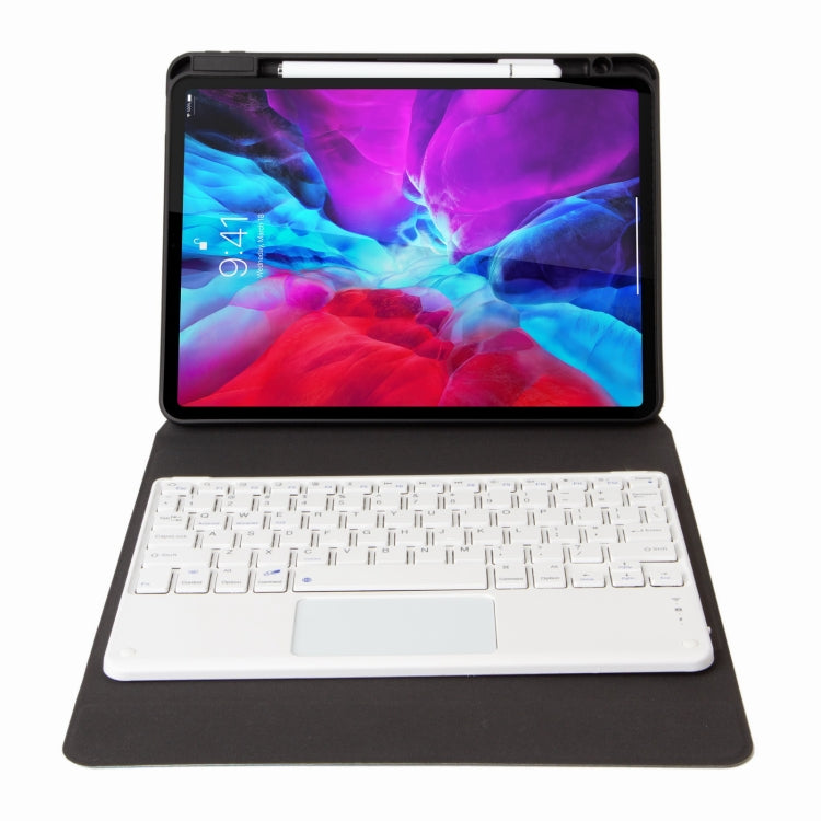 H-102C Touch Bluetooth-Tastatur Lederhülle mit dreifachem Klapphalter hinten, Für iPad 10,2 2020 & 2019 / Pro 10,5 Zoll