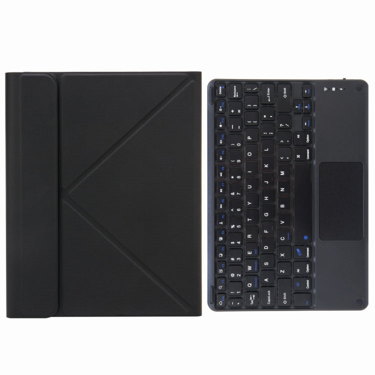 H-102C Touch Bluetooth-Tastatur Lederhülle mit dreifachem Klapphalter hinten, Für iPad 10,2 2020 & 2019 / Pro 10,5 Zoll