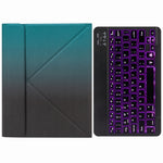 H-102S Monochrome Hintergrundbeleuchtete Bluetooth-Tastatur Lederhülle mit dreifachem Klapphalter hinten, Für iPad 10,2 2020 & 2019 / Pro 10,5 Zoll, Für iPad 9,7 2018 & 2017, Für iPad Pro 11 Zoll 2021 & 2020 & 2018 / Air 2020 10,9
