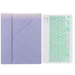 H-102S Monochrome Hintergrundbeleuchtete Bluetooth-Tastatur Lederhülle mit dreifachem Klapphalter hinten, Für iPad 10,2 2020 & 2019 / Pro 10,5 Zoll, Für iPad 9,7 2018 & 2017, Für iPad Pro 11 Zoll 2021 & 2020 & 2018 / Air 2020 10,9