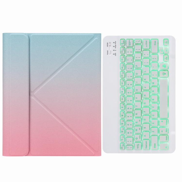 H-102S Monochrome Hintergrundbeleuchtete Bluetooth-Tastatur Lederhülle mit dreifachem Klapphalter hinten, Für iPad 10,2 2020 & 2019 / Pro 10,5 Zoll, Für iPad 9,7 2018 & 2017, Für iPad Pro 11 Zoll 2021 & 2020 & 2018 / Air 2020 10,9