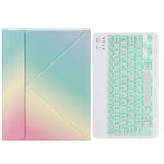H-102S Monochrome Hintergrundbeleuchtete Bluetooth-Tastatur Lederhülle mit dreifachem Klapphalter hinten, Für iPad 10,2 2020 & 2019 / Pro 10,5 Zoll, Für iPad 9,7 2018 & 2017, Für iPad Pro 11 Zoll 2021 & 2020 & 2018 / Air 2020 10,9