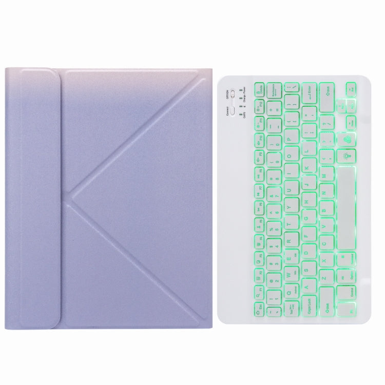 H-102S Monochrome Hintergrundbeleuchtete Bluetooth-Tastatur Lederhülle mit dreifachem Klapphalter hinten, Für iPad 10,2 2020 & 2019 / Pro 10,5 Zoll, Für iPad 9,7 2018 & 2017, Für iPad Pro 11 Zoll 2021 & 2020 & 2018 / Air 2020 10,9