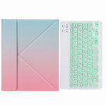 H-102S Monochrome Hintergrundbeleuchtete Bluetooth-Tastatur Lederhülle mit dreifachem Klapphalter hinten, Für iPad 10,2 2020 & 2019 / Pro 10,5 Zoll, Für iPad 9,7 2018 & 2017, Für iPad Pro 11 Zoll 2021 & 2020 & 2018 / Air 2020 10,9
