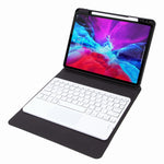H-097C Touch Bluetooth-Tastatur Lederhülle mit dreifachem Klapphalter hinten, Für iPad 9,7 2018 & 2017, Für iPad Pro 11 Zoll 2021 & 2020 & 2018 / Air 2020 10,9