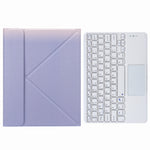 H-097C Touch Bluetooth-Tastatur Lederhülle mit dreifachem Klapphalter hinten, Für iPad 9,7 2018 & 2017, Für iPad Pro 11 Zoll 2021 & 2020 & 2018 / Air 2020 10,9