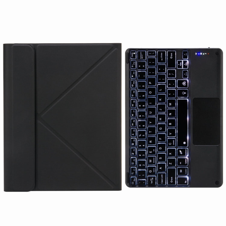 H-097CS Touch Hintergrundbeleuchtung Bluetooth Tastatur Lederhülle mit Dreifach-Halterung hinten, Für iPad 9.7 2018 & 2017, Für iPad Pro 11 Zoll 2021 & 2020 & 2018 / Air 2020 10.9