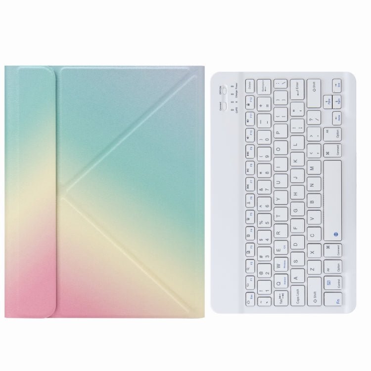 H-102 Bluetooth Tastatur Lederhülle mit Dreifach-Halterung hinten, Für iPad 10.2 2020 & 2019 / Pro 10.5 Zoll, Für iPad 9.7 2018 & 2017, Für iPad Pro 11 Zoll 2021 & 2020 & 2018 / Air 2020 10.9