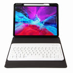H-102 Bluetooth Tastatur Lederhülle mit Dreifach-Halterung hinten, Für iPad 10.2 2020 & 2019 / Pro 10.5 Zoll, Für iPad 9.7 2018 & 2017, Für iPad Pro 11 Zoll 2021 & 2020 & 2018 / Air 2020 10.9
