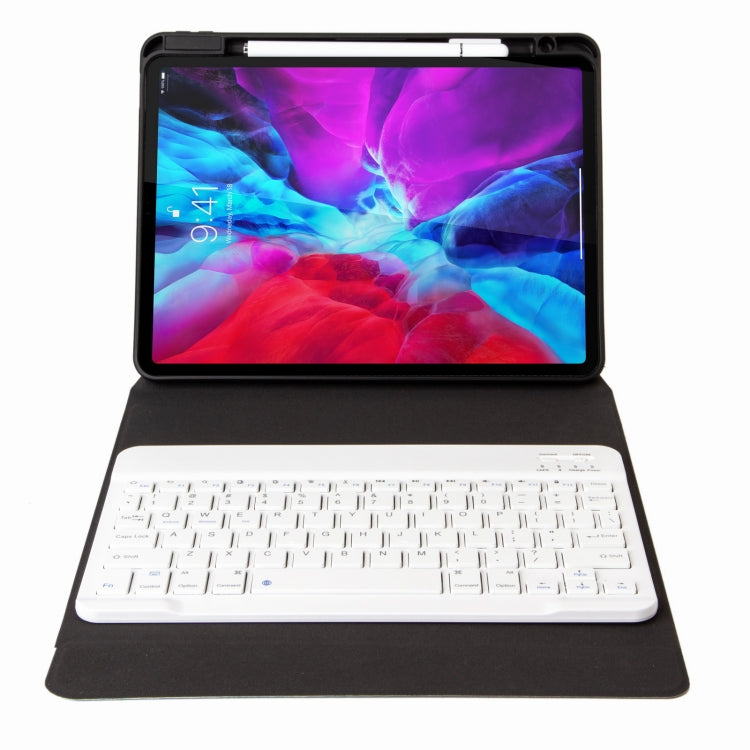 H-102 Bluetooth Tastatur Lederhülle mit Dreifach-Halterung hinten, Für iPad 10.2 2020 & 2019 / Pro 10.5 Zoll, Für iPad 9.7 2018 & 2017, Für iPad Pro 11 Zoll 2021 & 2020 & 2018 / Air 2020 10.9