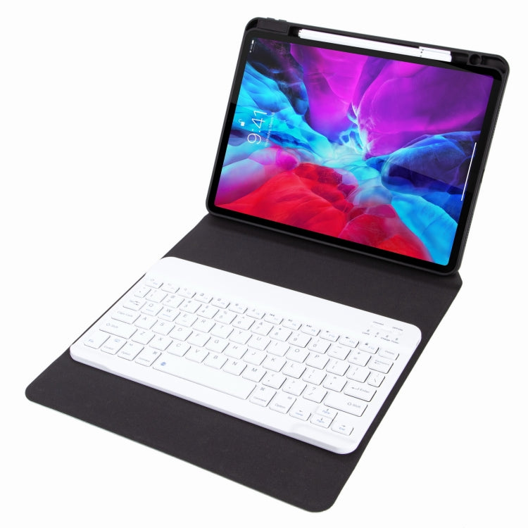 H-102 Bluetooth Tastatur Lederhülle mit Dreifach-Halterung hinten, Für iPad 10.2 2020 & 2019 / Pro 10.5 Zoll, Für iPad 9.7 2018 & 2017, Für iPad Pro 11 Zoll 2021 & 2020 & 2018 / Air 2020 10.9