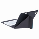H-102 Bluetooth Tastatur Lederhülle mit Dreifach-Halterung hinten, Für iPad 10.2 2020 & 2019 / Pro 10.5 Zoll, Für iPad 9.7 2018 & 2017, Für iPad Pro 11 Zoll 2021 & 2020 & 2018 / Air 2020 10.9