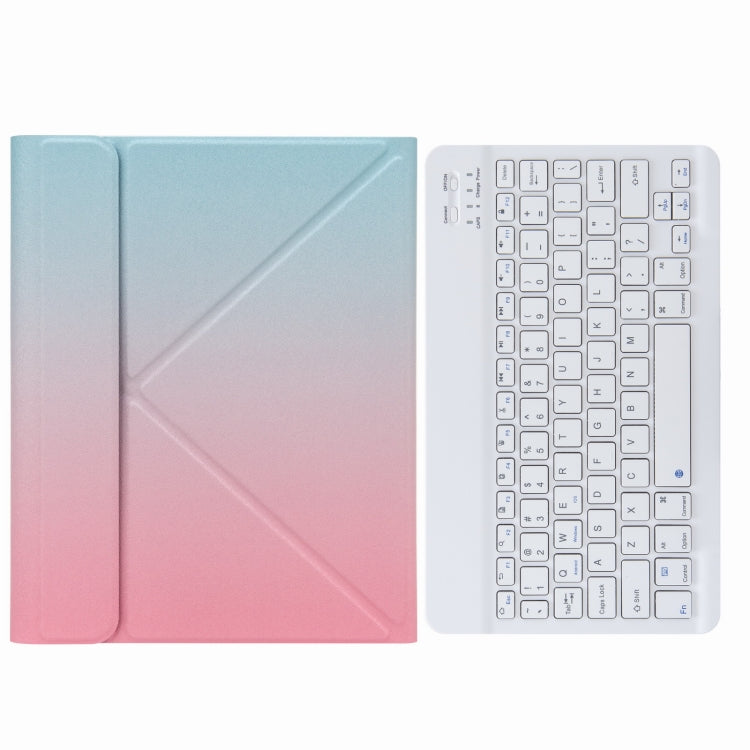 H-102 Bluetooth Tastatur Lederhülle mit Dreifach-Halterung hinten, Für iPad 10.2 2020 & 2019 / Pro 10.5 Zoll, Für iPad 9.7 2018 & 2017, Für iPad Pro 11 Zoll 2021 & 2020 & 2018 / Air 2020 10.9