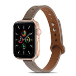 Doppelnieten-Lederarmband für Apple Watch Series 7 (41 mm), 6, SE, 5 und 4 (40 mm), 3, 2 und 1 (38 mm), 7 (45 mm), 6, SE, 5 und 4 (44 mm) sowie 3, 2 und 1 (42 mm)