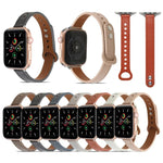 Doppelnieten-Lederarmband für Apple Watch Series 7 (41 mm), 6, SE, 5 und 4 (40 mm), 3, 2 und 1 (38 mm), 7 (45 mm), 6, SE, 5 und 4 (44 mm) sowie 3, 2 und 1 (42 mm)