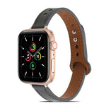 Doppelnieten-Lederarmband für Apple Watch Series 7 (41 mm), 6, SE, 5 und 4 (40 mm), 3, 2 und 1 (38 mm), 7 (45 mm), 6, SE, 5 und 4 (44 mm) sowie 3, 2 und 1 (42 mm)