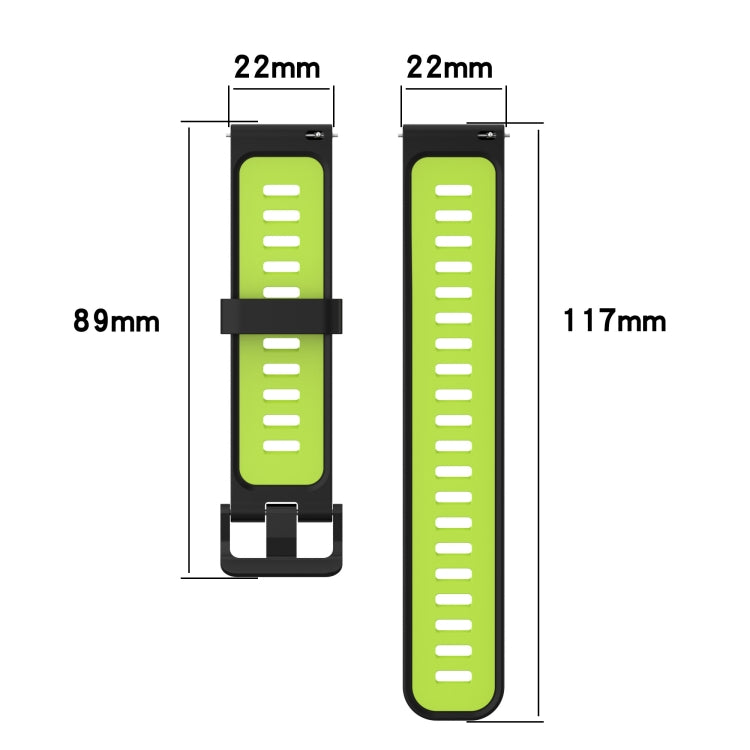 Two-color Stripe Silicone Watchband, For Amazfit GTR 3/GTR 3 Pro/GTR 2, For Huawei Watch GT3 46mm