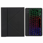 H-102S3 Dreifarbige Hintergrundbeleuchtung Bluetooth Tastatur Lederhülle mit Dreifach-Halterung hinten, Für iPad 10.2 2020 & 2019 / Pro 10.5 Zoll, Für iPad 9.7 2018 & 2017, Für iPad Pro 11 Zoll 2021 & 2020 & 2018 / Air 2020 10.9