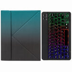 H-102S3 Dreifarbige Hintergrundbeleuchtung Bluetooth Tastatur Lederhülle mit Dreifach-Halterung hinten, Für iPad 10.2 2020 & 2019 / Pro 10.5 Zoll, Für iPad 9.7 2018 & 2017, Für iPad Pro 11 Zoll 2021 & 2020 & 2018 / Air 2020 10.9