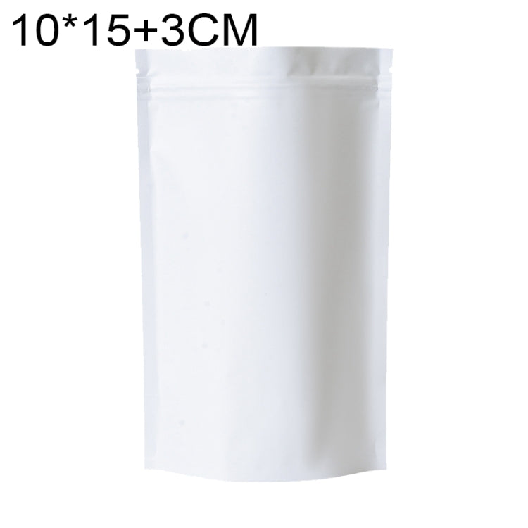 100 PCS/Set Matte Aluminum Foil Snack Stand-up Pouch, 8x12+3cm, 9x13+3cm, 10x15+3cm, 12x20+4cm