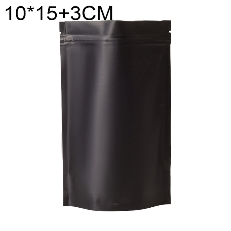 100 PCS/Set Matte Aluminum Foil Snack Stand-up Pouch, 8x12+3cm, 9x13+3cm, 10x15+3cm, 12x20+4cm
