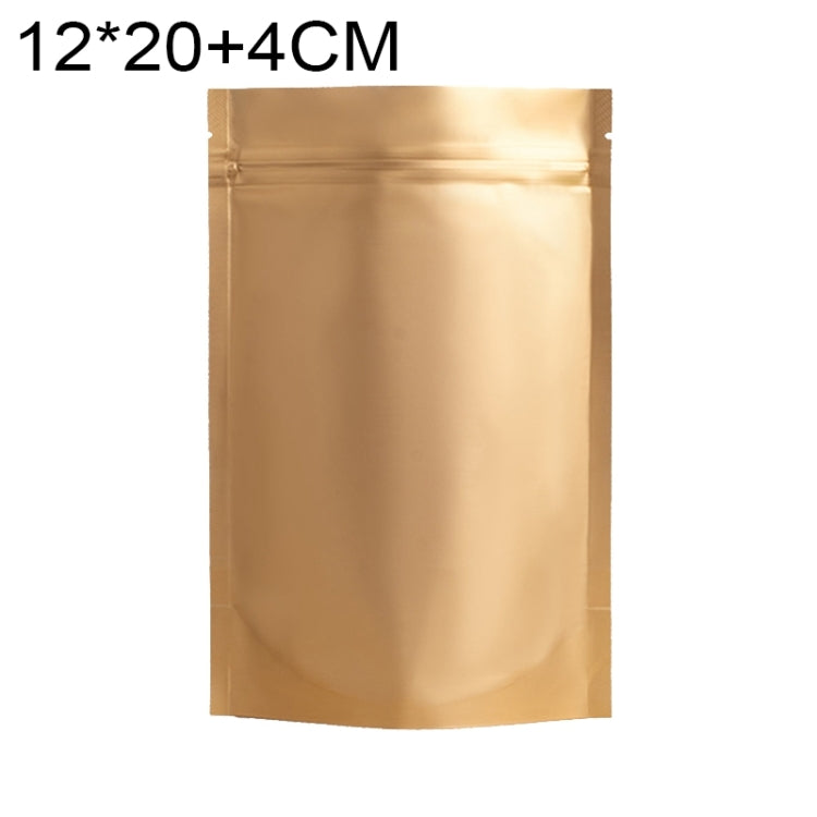 100 PCS/Set Matte Aluminum Foil Snack Stand-up Pouch, 8x12+3cm, 9x13+3cm, 10x15+3cm, 12x20+4cm