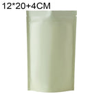 100 PCS/Set Matte Aluminum Foil Snack Stand-up Pouch, 8x12+3cm, 9x13+3cm, 10x15+3cm, 12x20+4cm